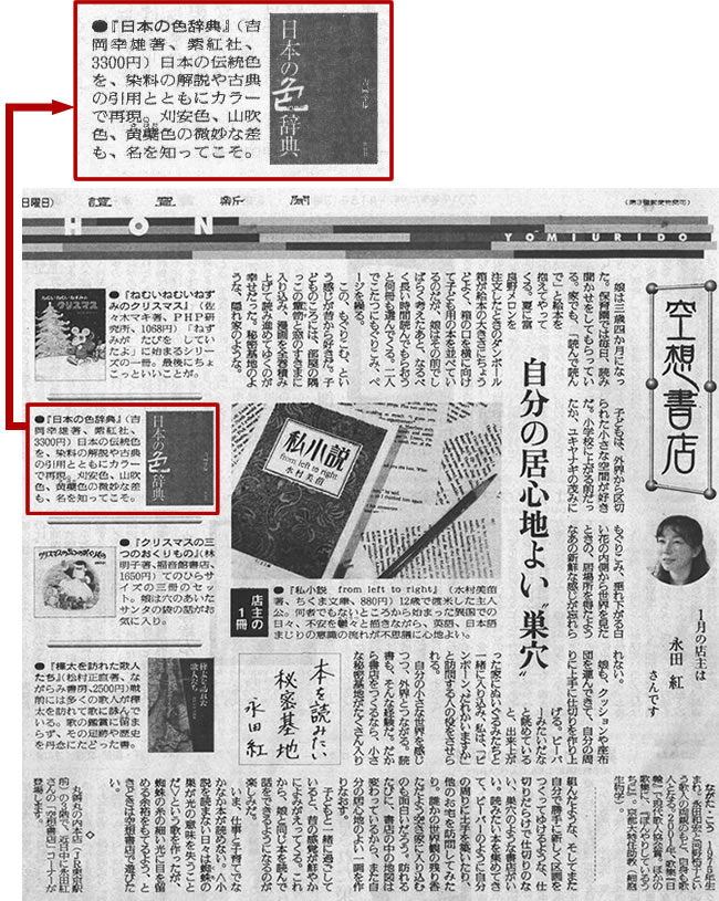 2017年1月15日 読売新聞 本よみうり堂「空想書店」