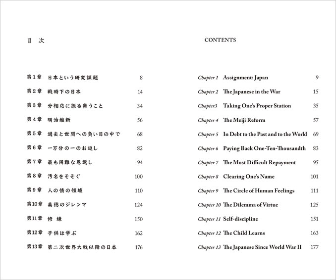 菊と刀（縮約版） 目次