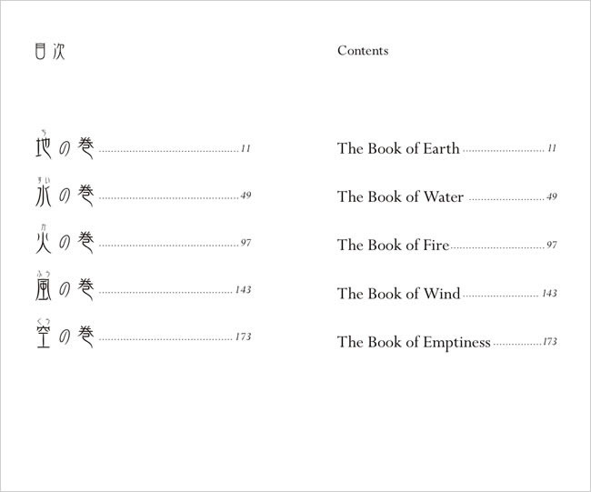 五輪書 目次