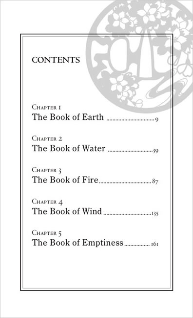 英文版 五輪書 目次