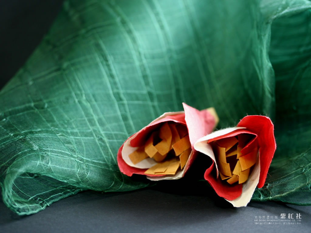 「椿造り花」デスクトップ壁紙サンプル画像